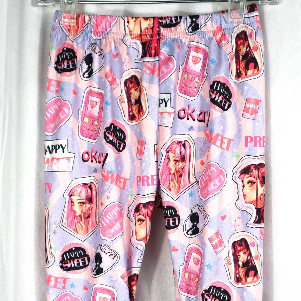 Girls 2-3Y Shein Glamour Girls Ruffle Pants Happy Sweet Makeup Pink Purple